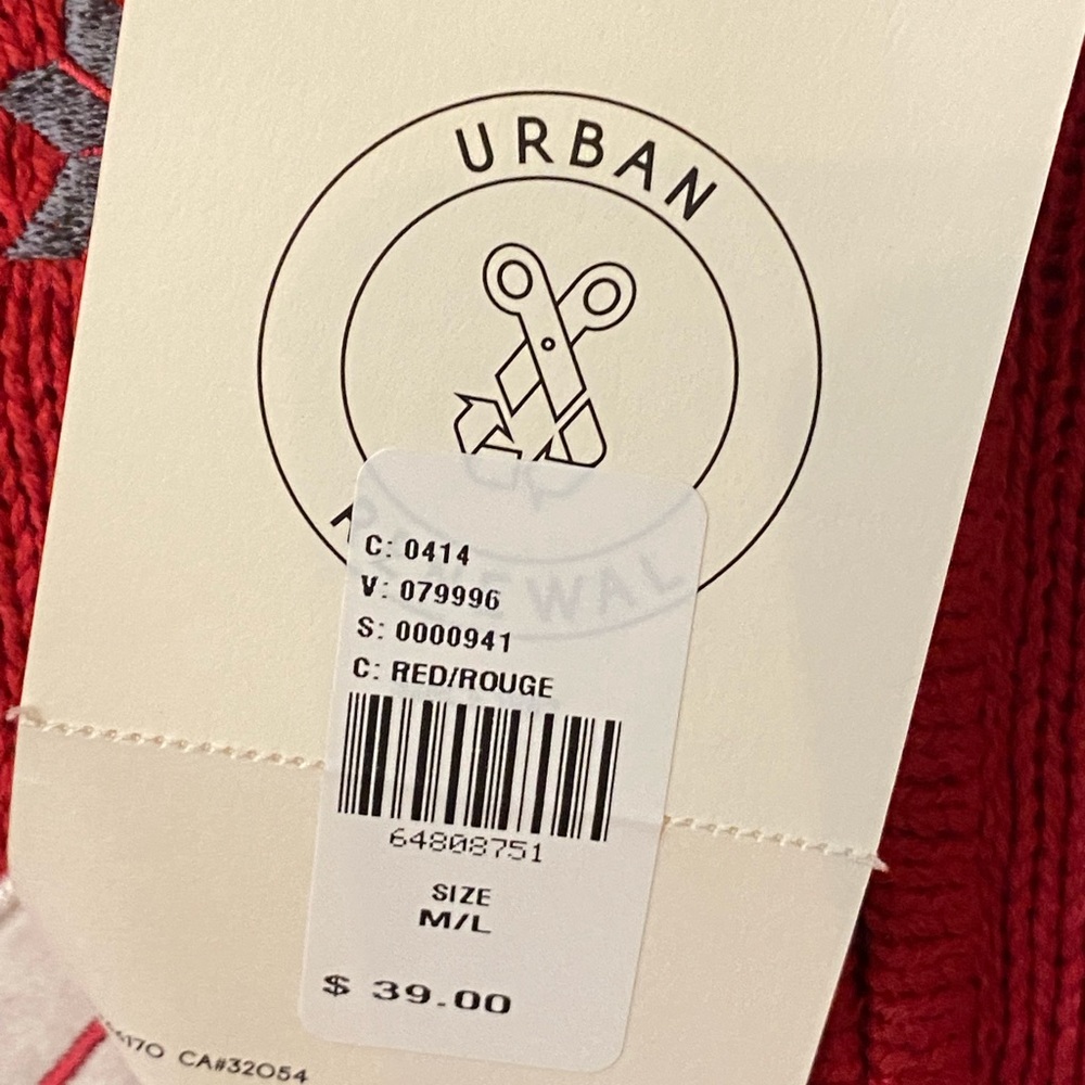 URBAN OUTFITTERS RECYCLED VINTAGE MEDIUM/LARGE HOLIDAY SWEATER NEW - Picture 3 of 8